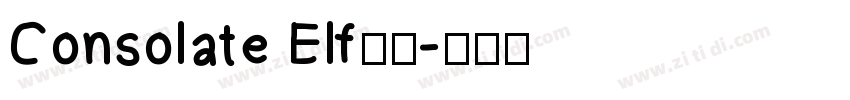 Consolate Elf字体字体转换